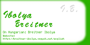 ibolya breitner business card